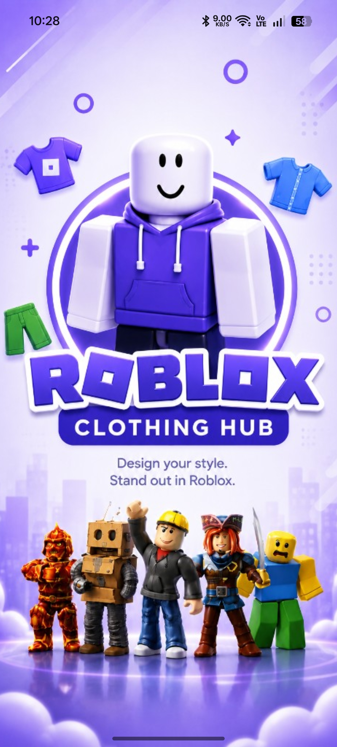 Roblox Clothing Hub Splash Screen